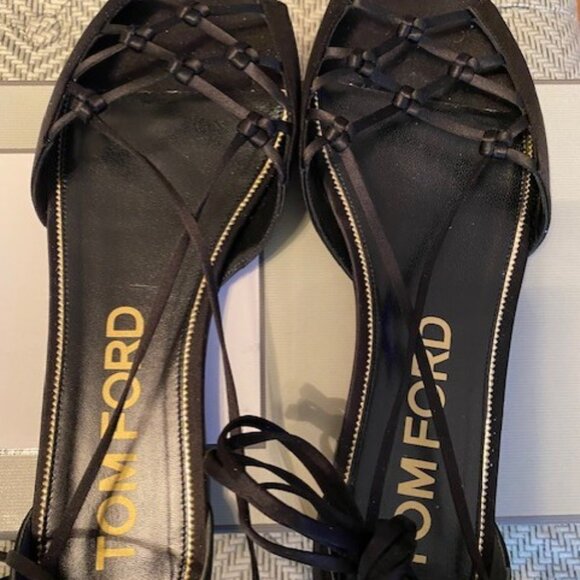 Tom Ford Satin Knotted Sandals, NIB, Size 42